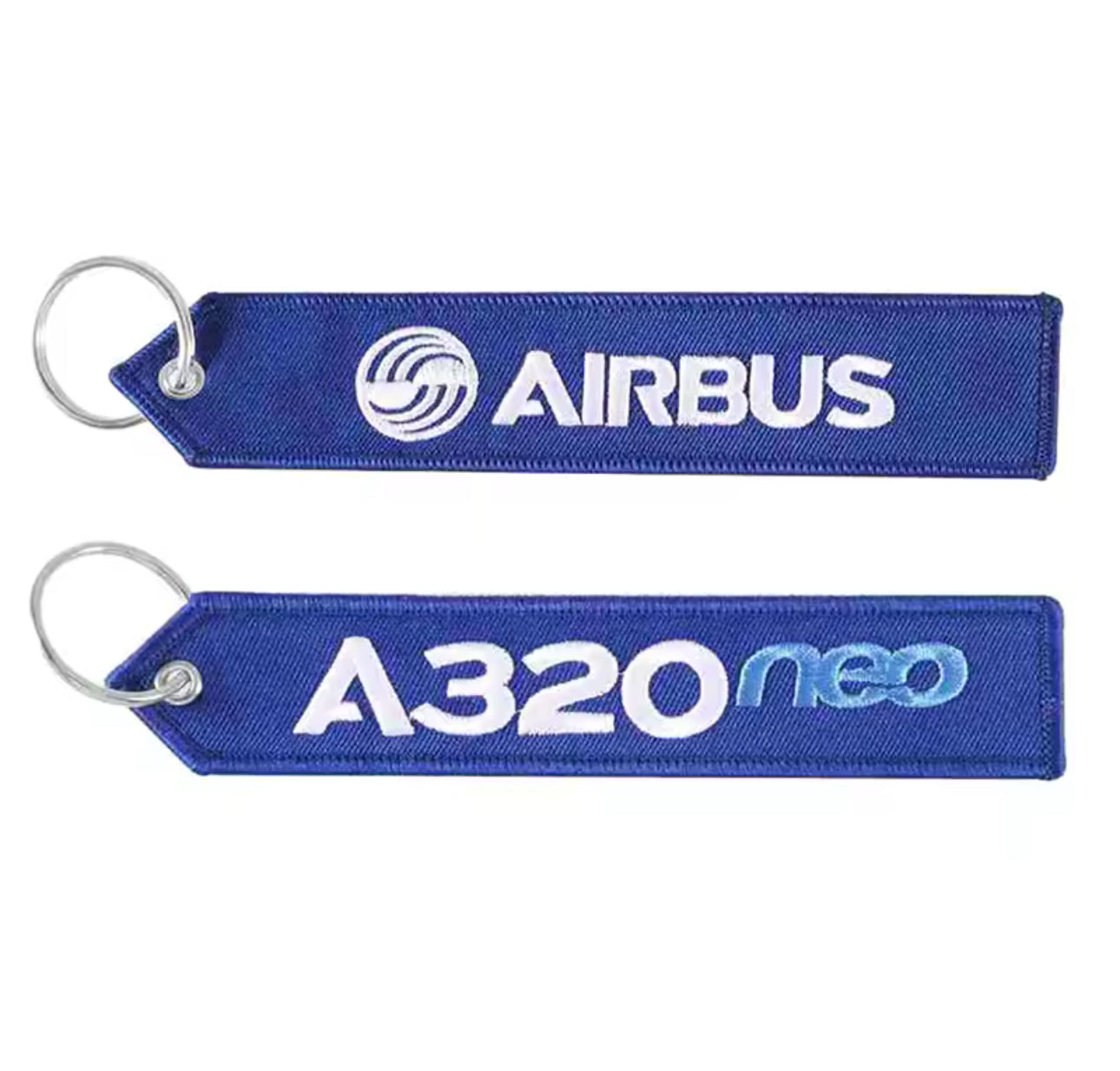 1PC AIRBUS Keychain Motorcycle Car Embroider Key Ring A320 Aviation KeyRing Chain For Aviation Gift Strap Lanyard For Bag Zipper