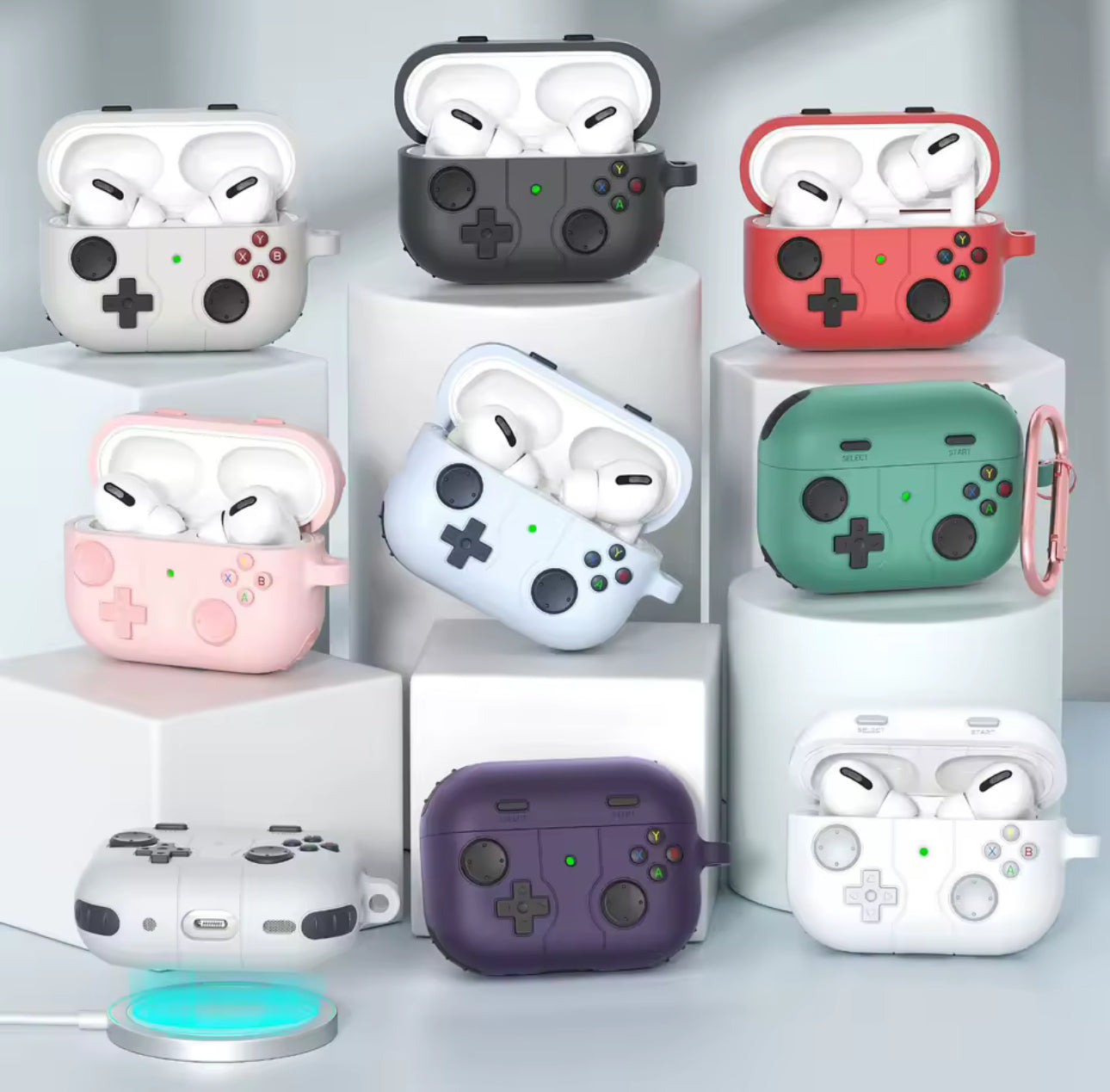 Case For AirPods Pro 2 3D Gamepad Gameboy Earphone Accessories Soft Protector Case Cover For AirPods 1/2/3