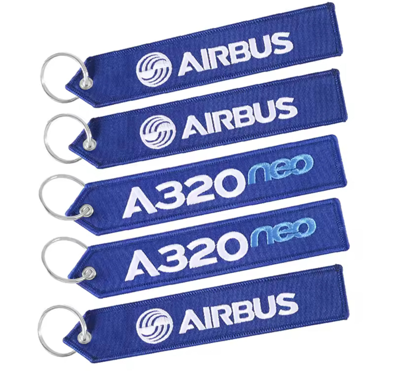 1PC AIRBUS Keychain Motorcycle Car Embroider Key Ring A320 Aviation KeyRing Chain For Aviation Gift Strap Lanyard For Bag Zipper