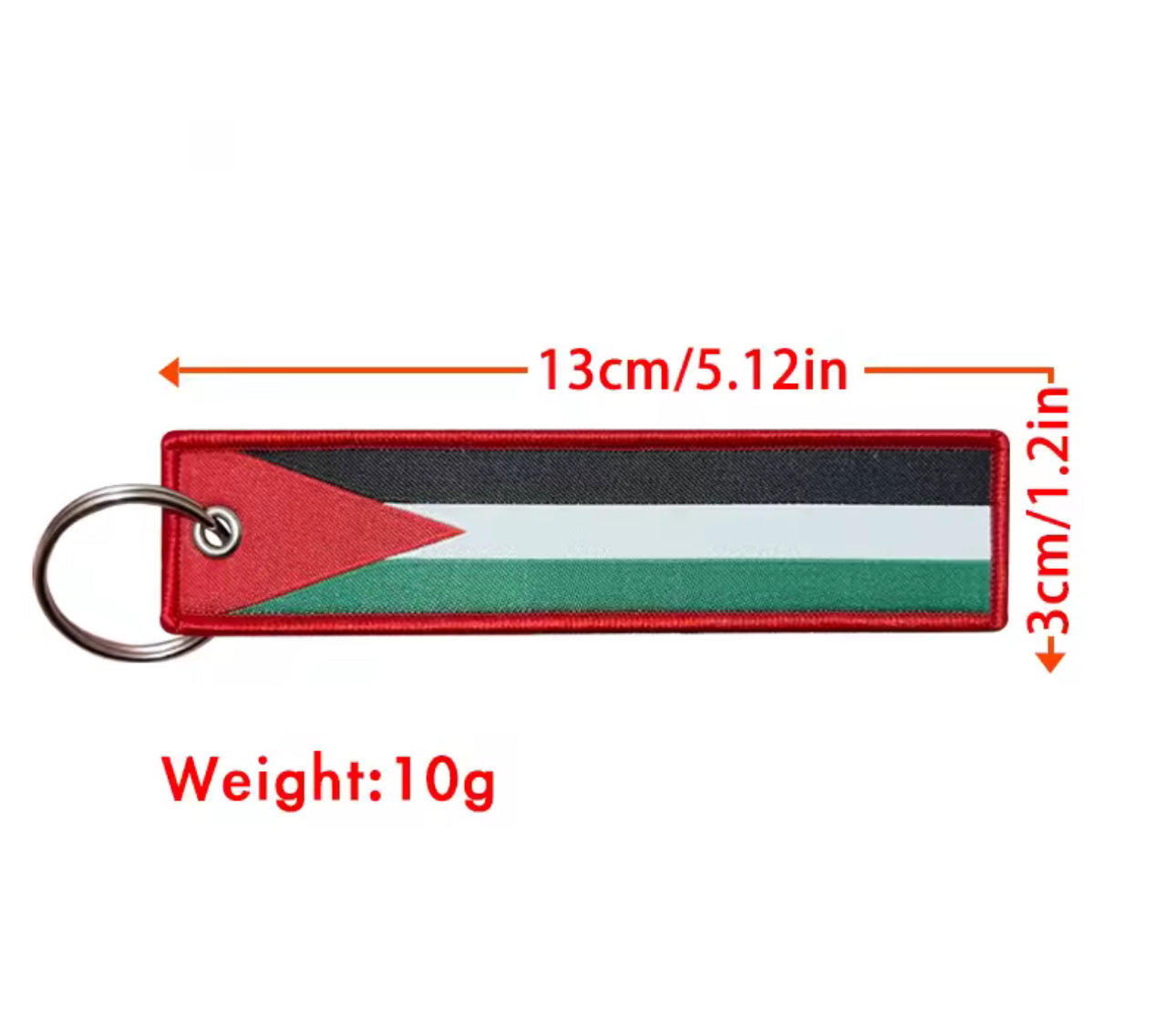 1Pc 2Pcs 3Pcs Set Sale Aviation Gift Both Sides Weave Palestinian Flag Pattern Tag Car Keychain Backpack Pendant Wholesale