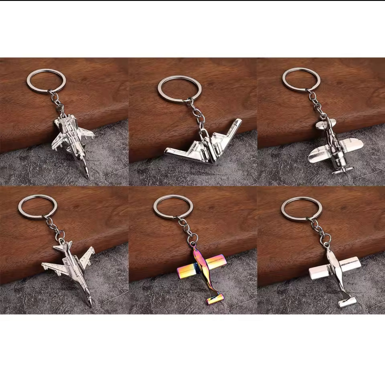 Metal Airbus Airliners Fighter Jet Plane Warplane Helicopter Airplane Keyring 3D Bomber Aircraft Keychain Warcraft Key Chain
