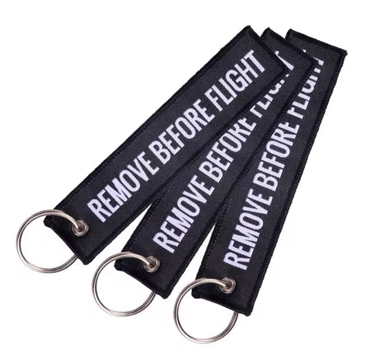 1/2/3Pcs Remove Before Flight Woven Key Chain Special Luggage Label Red Chain Keychains for Aviation Gifts